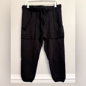 Frank & Eileen Eamon jogger sweatpants, black triple fleece, medium, EUC